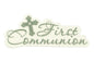 Silver My First Communion Cake Topper Plaque - Bakery Crafts