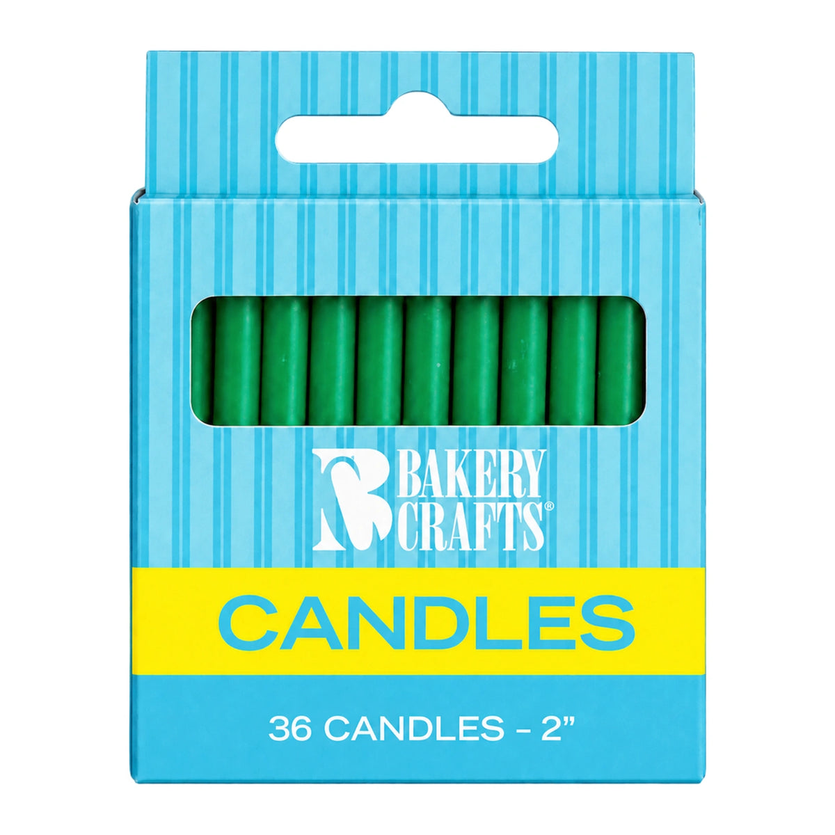 Green Plain Birthday Candles - Bakery Crafts