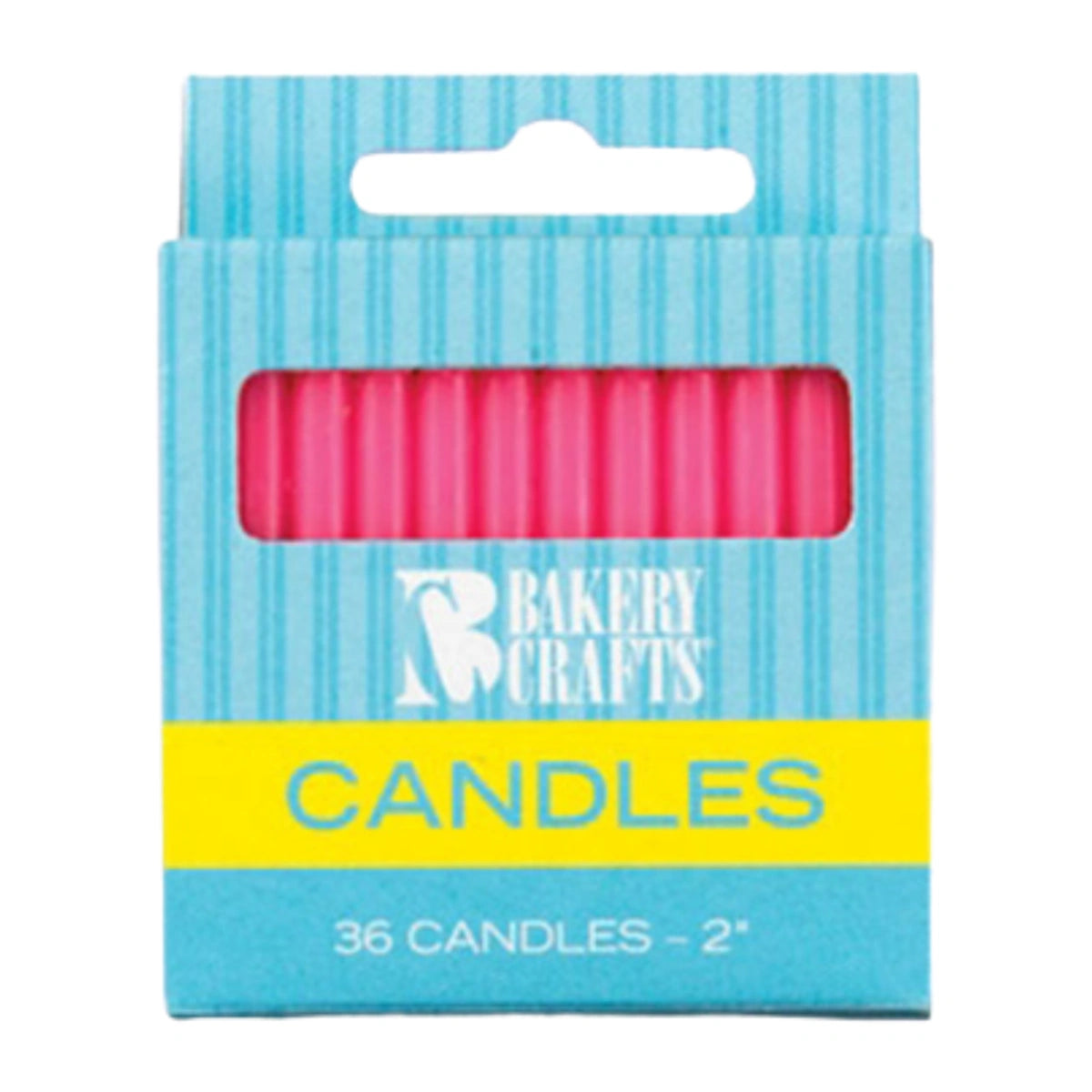Hot Pink Plain Birthday Candles - Bakery Crafts