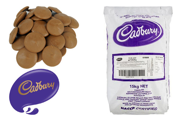 Sienna Milk Compound Buttons 15kg - Cadbury