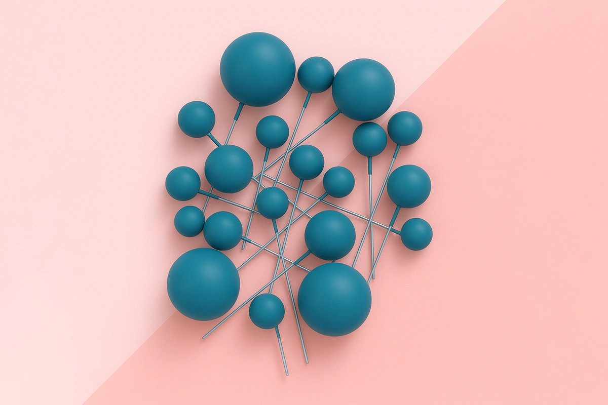 Cornflower Matte Ball Toppers (20 Pack) - Iconic Cake Art