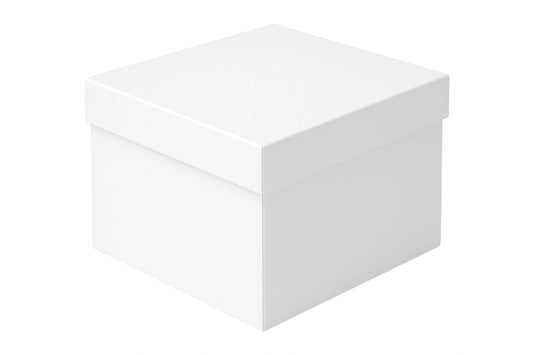 CAKE BOXES WHITE LID - 8 x 8 x 6in