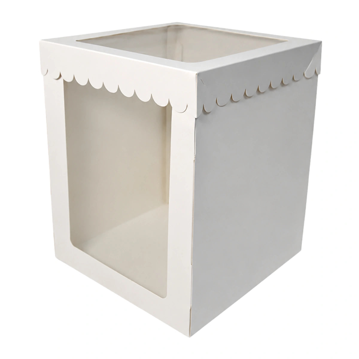 10 x 10 x 12 Inch Display Cake Box Tall 2 Window - Iconic Cake Art