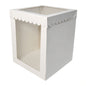 10 x 10 x 12 Inch Display Cake Box Tall 2 Window - Iconic Cake Art