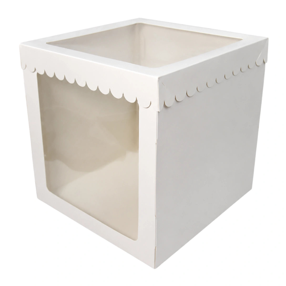 12 x 12 x 12 Inch Display Cake Box Tall 2 Window - Iconic Cake Art
