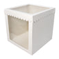 12 x 12 x 12 Inch Display Cake Box Tall 2 Window - Iconic Cake Art