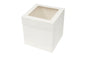 Tall Cherry Lock Cake Box - White Iconic Cake Art - 12 X 12inch
