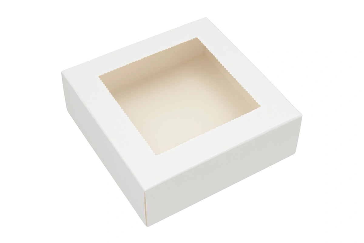 WHITE COOKIE BOX - 6 Inch x 6 Inch