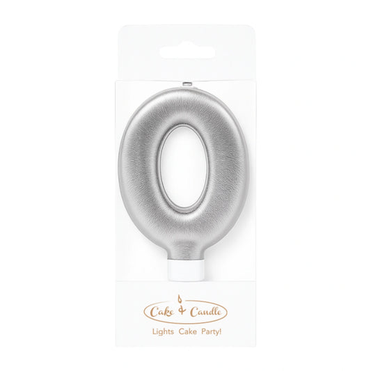 Silver Number 0 Candle - Bake Group
