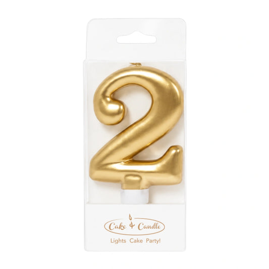 Gold Number 2 Candle - Bake Group