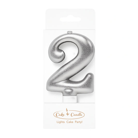 Silver Number 2 Candle - Bake Group