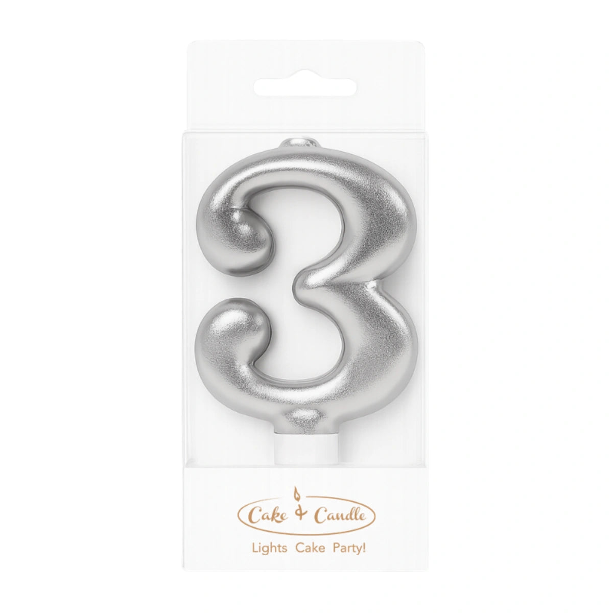Silver Number 3 Candle - Bake Group