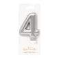 Silver Number 4 Candle - Bake Group