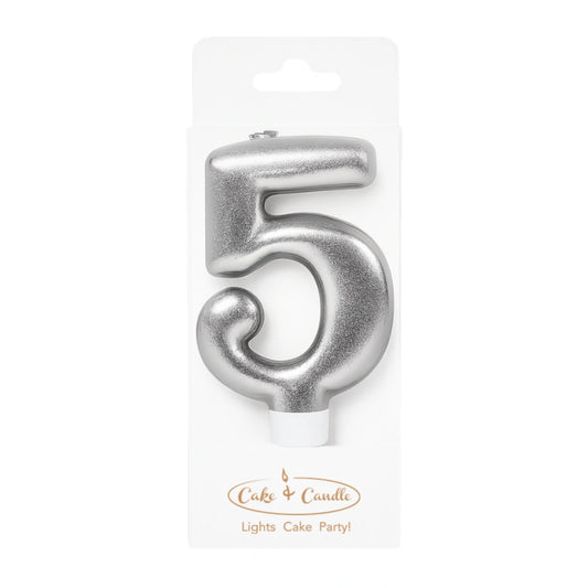 Silver Number 5 Candle - Bake Group