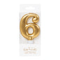 Gold Number 6 Candle - Bake Group