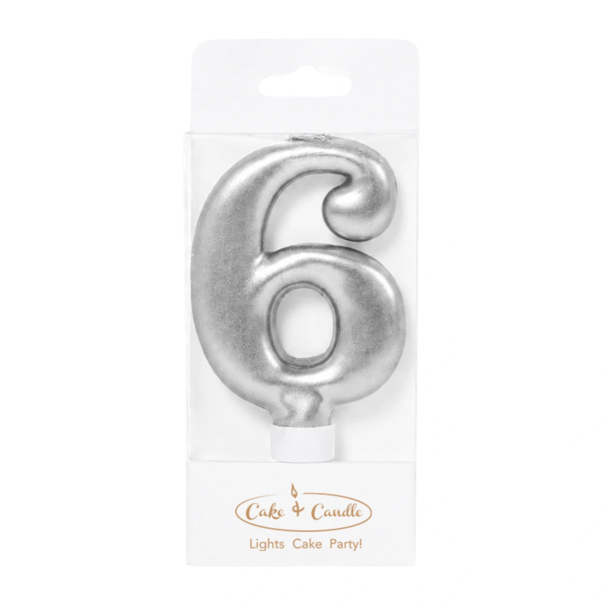 Silver Number 6 Candle - Bake Group