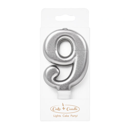 Silver Number 9 Candle - Bake Group