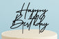 Matte Black Cake Topper - Happy Birthday Style4 Cake &amp; - Cake and Candle