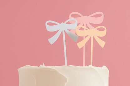 3 Bows Milkshake Cake Topper - Mixed - by - Sprinks