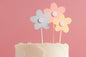 3 Flowers Milkshake Cake Topper - Mixed - by - Sprinks