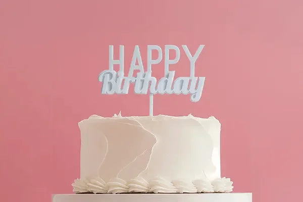 Bubblegum Milkshake Happy Birthday Cake Topper - by - Sprinks