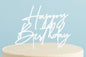 White Pearl Cake Topper - Happy Birthday Style4 Cake &amp; - Cake and Candle