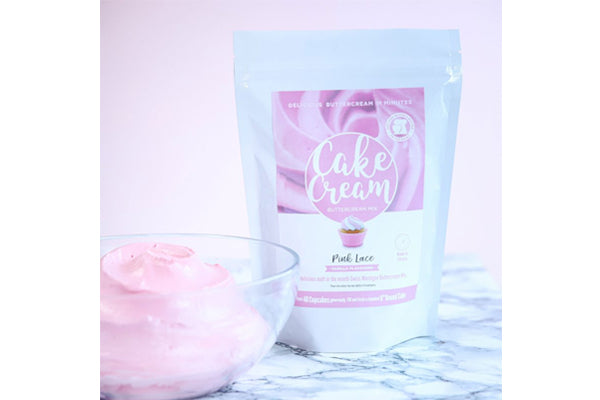 Cream Pink Lace Cake 400g - By Caitlin Mitchell