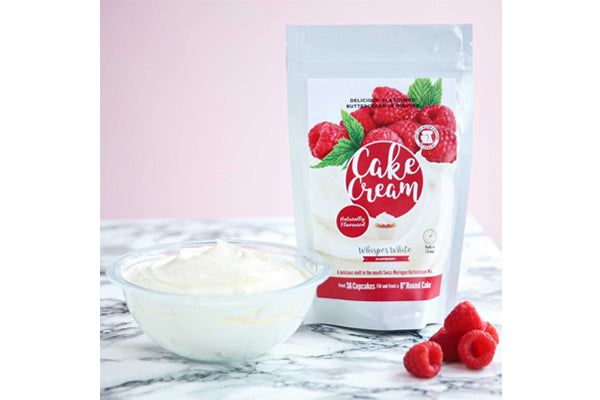 Cream Raspberry Whisper White Cake 400g - By Caitlin Mitchell
