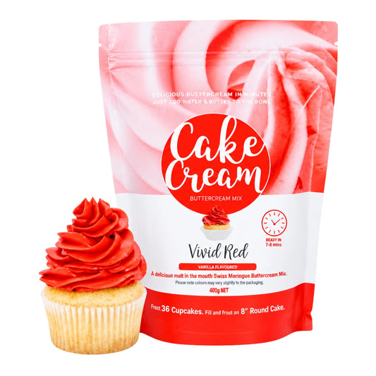 Vivid Red Cake Cream 400g - By Caitlin Mitchell