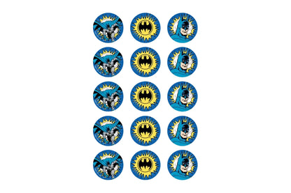 15 PER SHEET 2 Inch 5cm BATMAN CUPCAKE IMAGE SHEET BSC,CC910036