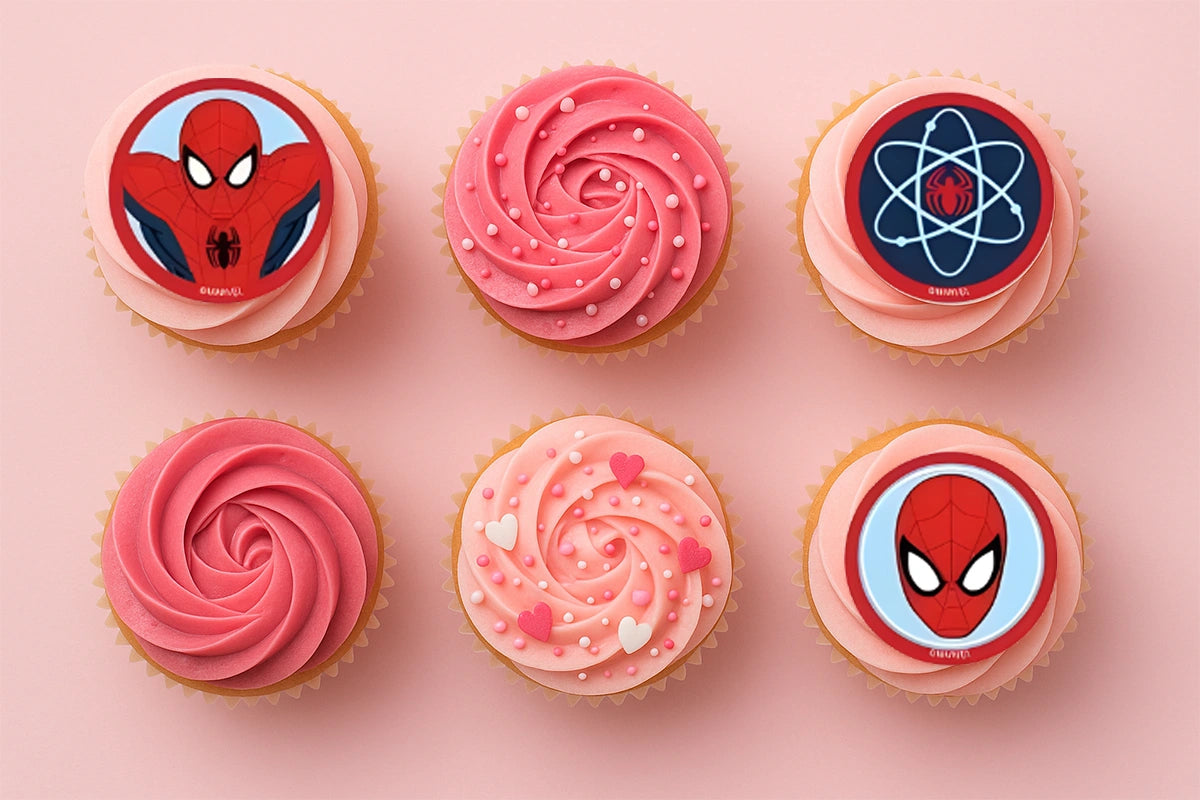 Spiderman Cupcake Image Sheet 2 Inch (15 Per ) - BSC