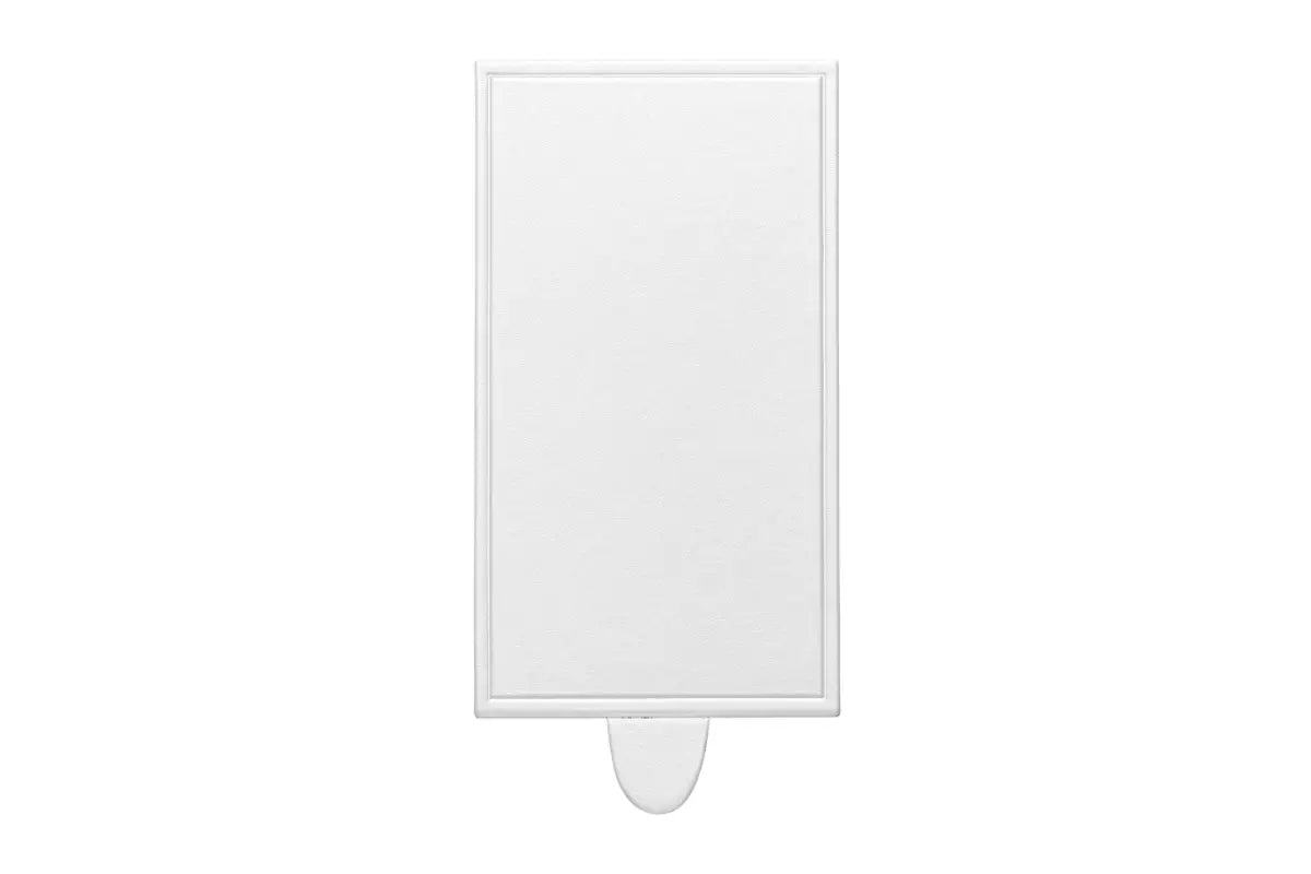 MINI RECTANGLE SILVER CAKE BOARD - SOFT CARDBOARD - 5.5cm x 12cm