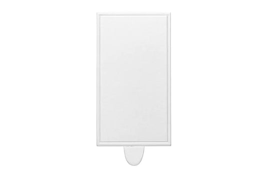 MINI RECTANGLE SILVER CAKE BOARD - SOFT CARDBOARD - 5.5cm x 12cm