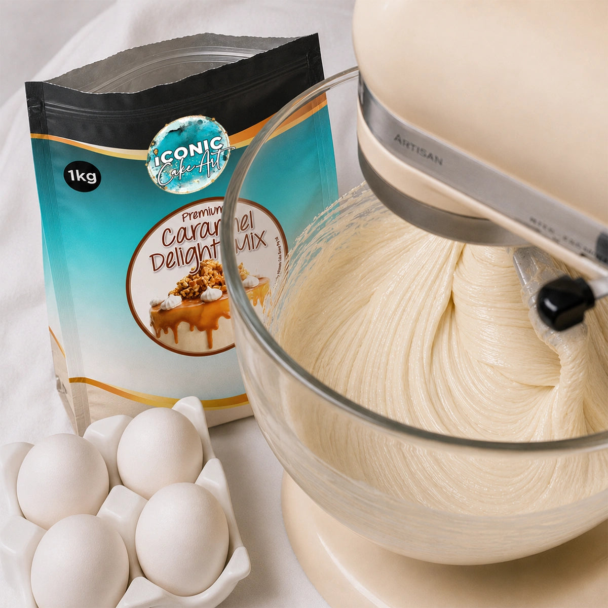 Caramel Flavoured Delite Cake Mix 1kg - Iconic Cake Art