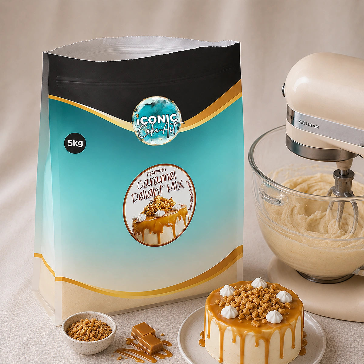 Caramel Flavoured Delite Cake Mix 5kg - Iconic Cake Art