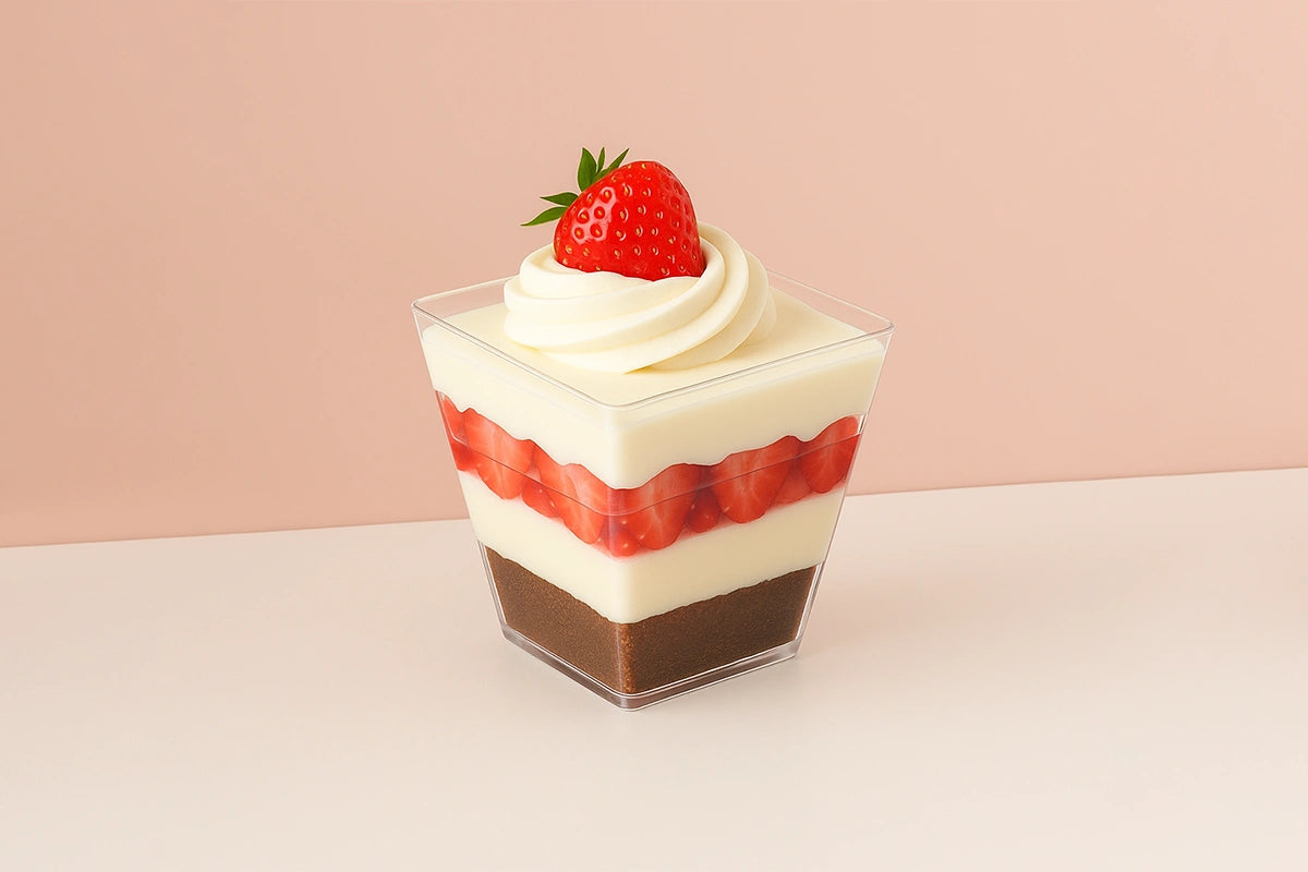 Square Mini Dessert Cup 60ml (10 Pack) - Iconic Cake Art