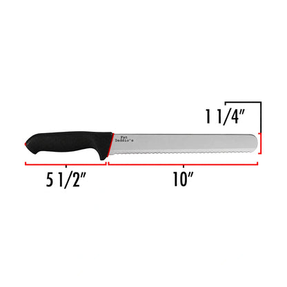 Serrated Slicer Knife Professional - Cake and Bread 10 Inch - Fat Daddios