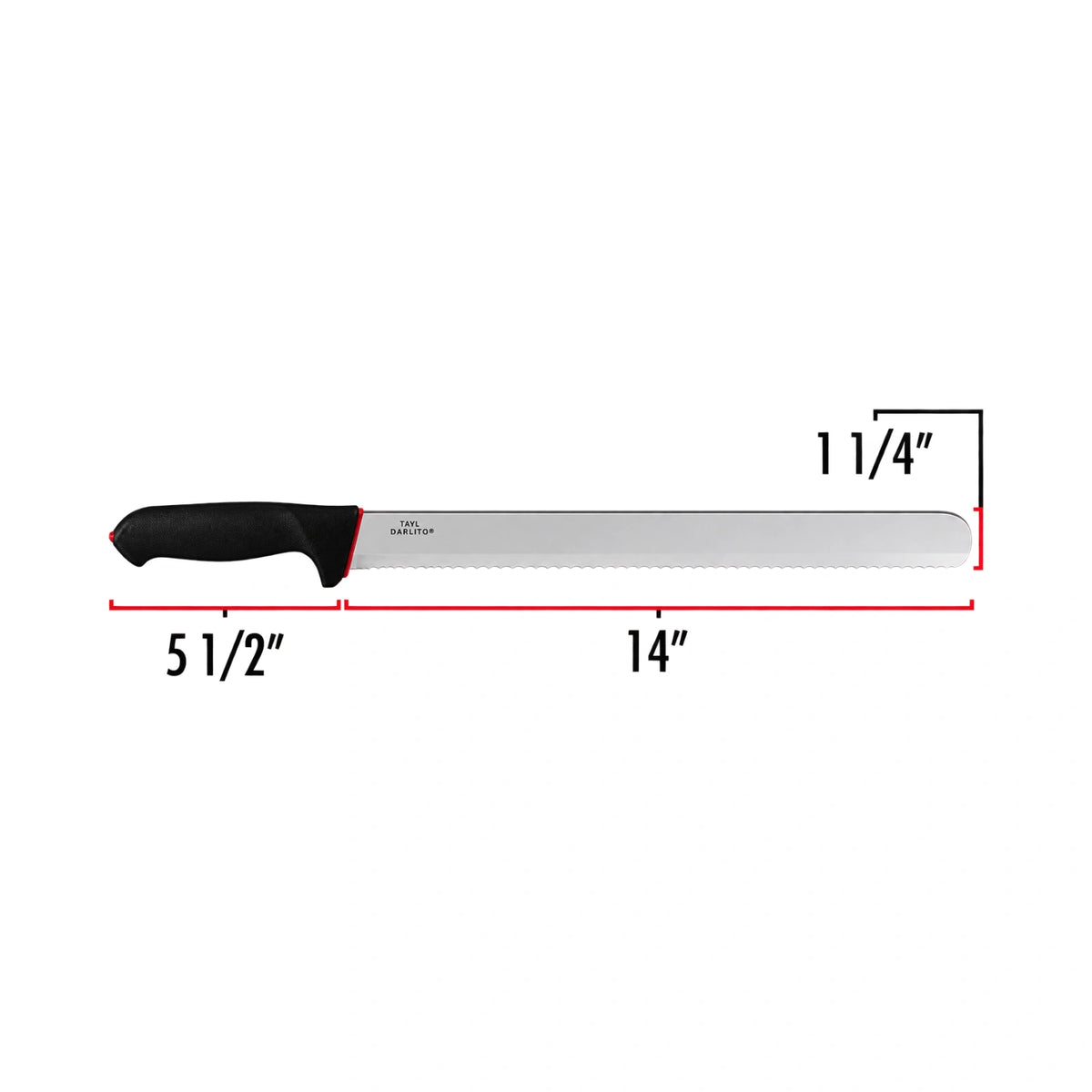 Serrated Slicer Knife Professional - Cake and Bread 14 Inch - Fat Daddios