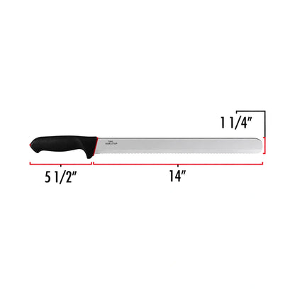 Serrated Slicer Knife Professional - Cake and Bread 14 Inch - Fat Daddios