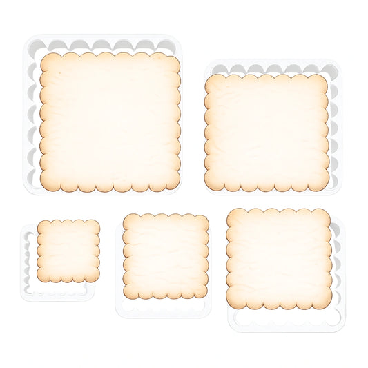 Plain Scalloped Square Set 5 - Loyal