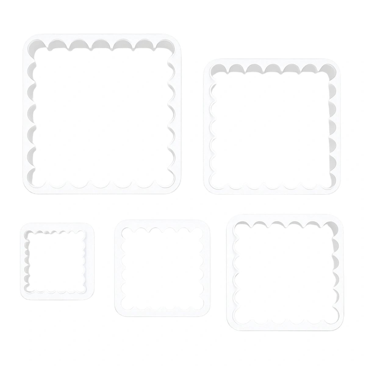 Plain Scalloped Square Set 5 - Loyal