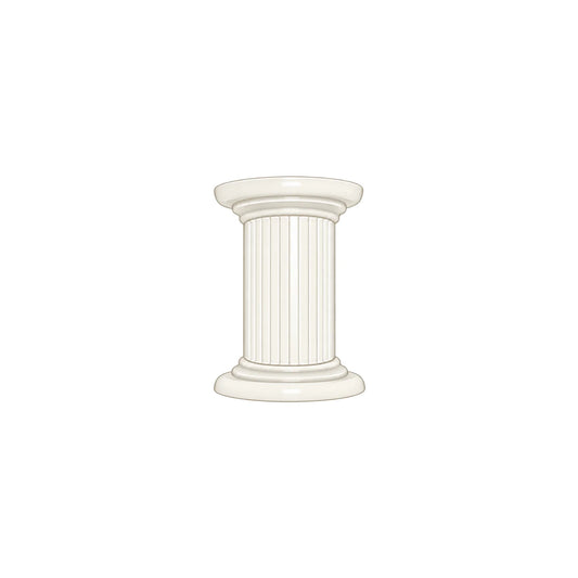 White Pillars - Round 1.5 Inch - Carolines