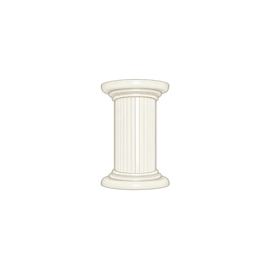 White Pillars - Round 2 Inch - Carolines