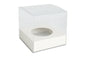 Clear 1 Single Cupcake Box with White Base - Iconic Cake Art