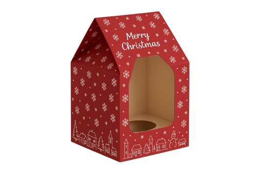 1 Single Christmas Cupcake Box - Deep 5 Inch - Iconic Cake Art