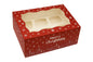 6 Holds Christmas Cupcake Box - Deep 4 Inch - Iconic Cake Art