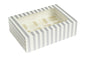 12 Holds Stripe Cupcake Box Iconic Cake Art - Silver