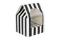 BLACK and WHITE STRIPE Cupcake Box - 1 Cupcake