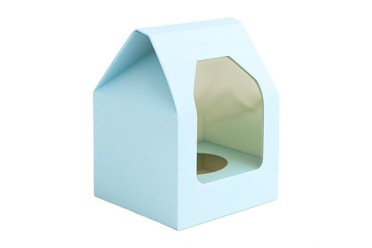 1 Single Cupcake Box with White Base - Blue