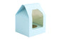 1 Single Cupcake Box with White Base - Blue
